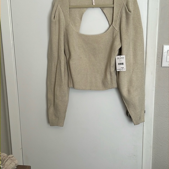 NWT Free People Cream Sweater - Picture 6 of 6